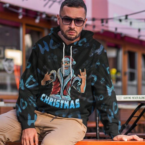 Gearhuman 3D Santa Crazy Custom Hoodie Apparel GJ07104 3D Apparel