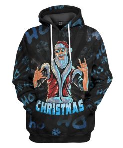Gearhuman 3D Santa Crazy Custom Hoodie Apparel GJ07104 3D Apparel Hoodie S 