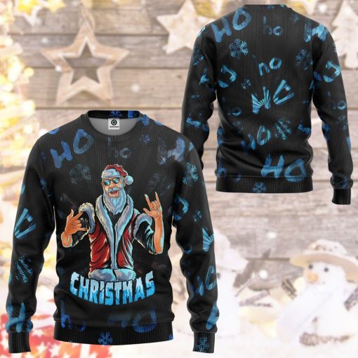 Gearhuman 3D Santa Crazy Custom Sweatshirt Apparel GJ07104 Sweatshirt