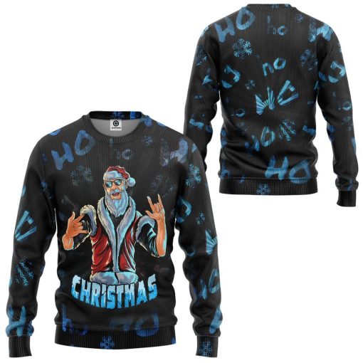 Gearhuman 3D Santa Crazy Custom Sweatshirt Apparel GJ07104 Sweatshirt