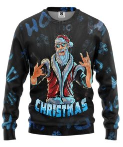 Gearhuman 3D Santa Crazy Custom Sweatshirt Apparel GJ07104 Sweatshirt Sweatshirt S 