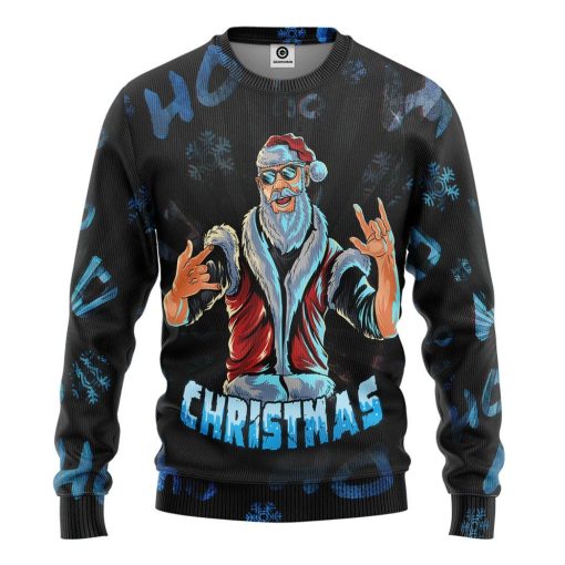 Gearhuman 3D Santa Crazy Custom Sweatshirt Apparel GJ07104 Sweatshirt Sweatshirt S