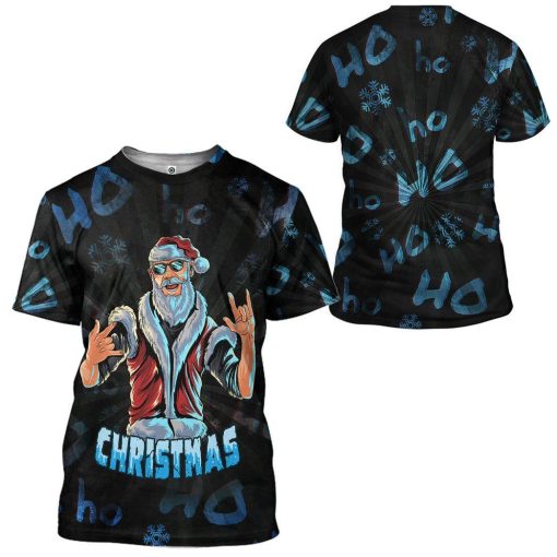 Gearhuman 3D Santa Crazy Custom Tshirt Apparel GJ07104 3D T-shirt
