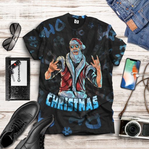 Gearhuman 3D Santa Crazy Custom Tshirt Apparel GJ07104 3D T-shirt