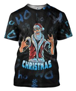 Gearhuman 3D Santa Crazy Custom Tshirt Apparel GJ07104 3D T-shirt T-Shirt S 