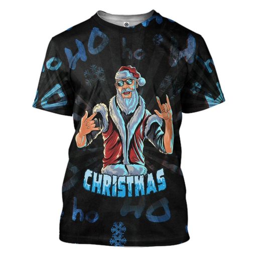 Gearhuman 3D Santa Crazy Custom Tshirt Apparel GJ07104 3D T-shirt T-Shirt S