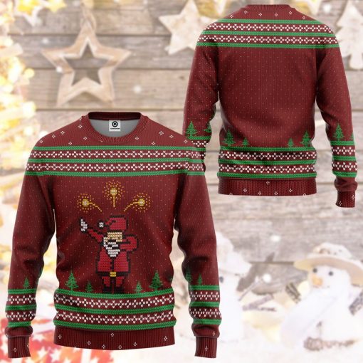 Gearhuman 3D Santa Dab Ugly Custom Sweatshirt Apparel GQ07103 Sweatshirt