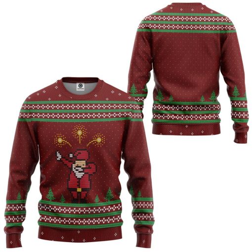Gearhuman 3D Santa Dab Ugly Custom Sweatshirt Apparel GQ07103 Sweatshirt