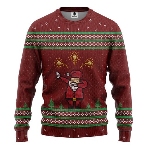 Gearhuman 3D Santa Dab Ugly Custom Sweatshirt Apparel GQ07103 Sweatshirt Sweatshirt S