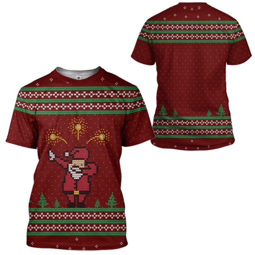 Gearhuman 3D Santa Dab Ugly Custom Tshirt Apparel GQ07103 3D T-shirt