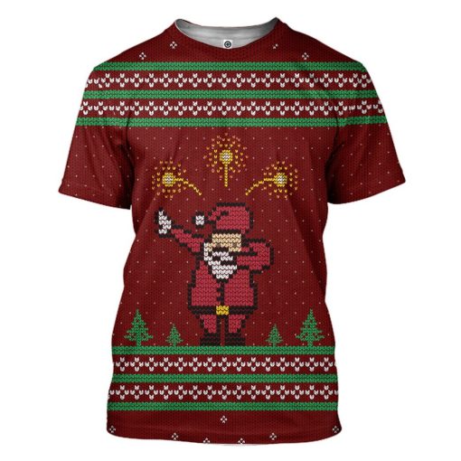 Gearhuman 3D Santa Dab Ugly Custom Tshirt Apparel GQ07103 3D T-shirt