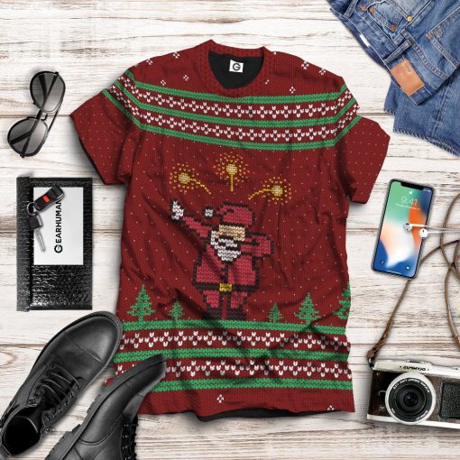Gearhuman 3D Santa Dab Ugly Custom Tshirt Apparel GQ07103 3D T-shirt T-Shirt S