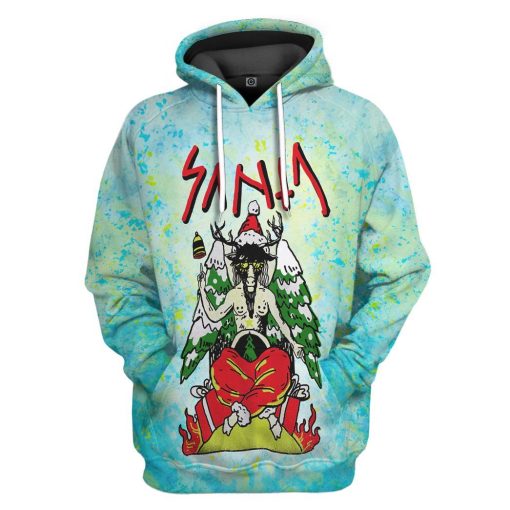 Gearhuman 3D Satan Claus Custom Hoodie Apparel GW12106 3D Apparel Hoodie S