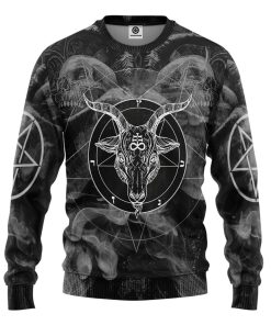 Gearhuman 3D Satanic Not Today Jesus Custom Sweatshirt Apparel GW30094 Sweatshirt Sweatshirt S 