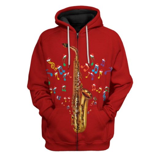 Gearhuman 3D Saxophone Custom Tshirt Apparel GX03115 3D Apparel Zip Hoodie S