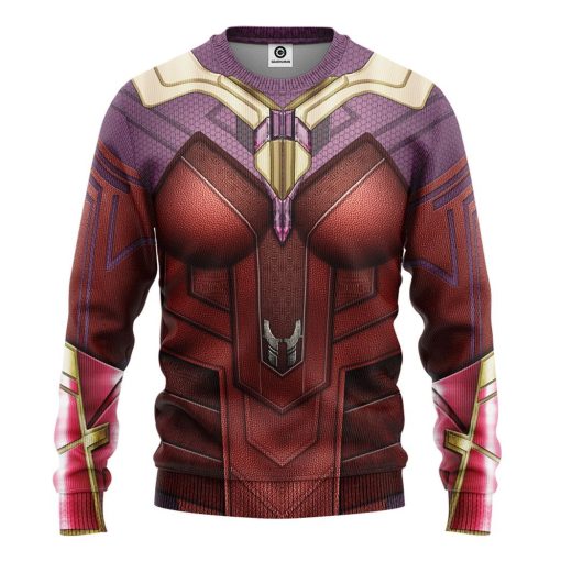 Gearhuman 3D Scarlet Witch Costume Custom Tshirt Hoodie Apparel CW17121 3D Apparel Long Sleeve S
