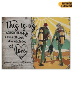 Gearhuman 3D Scuba Diving A Little Bit Of Custom Name Text Canvas GW20012 Canvas 1 Piece Non Frame M