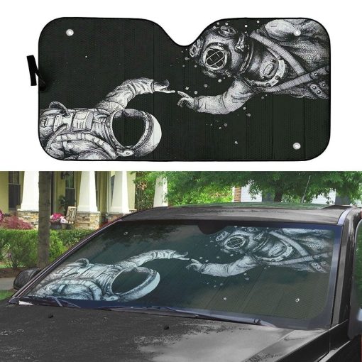 Gearhuman 3D Scuba Diving Astronaut Finger Touch Auto Sunshade ZK0706211 Auto Sunshade