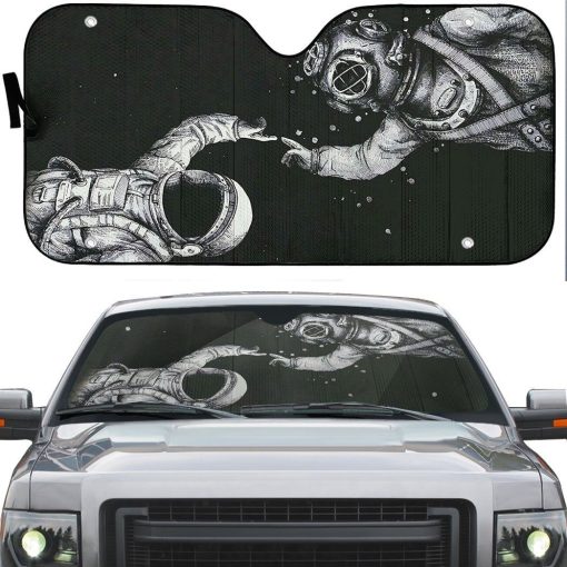 Gearhuman 3D Scuba Diving Astronaut Finger Touch Auto Sunshade ZK0706211 Auto Sunshade