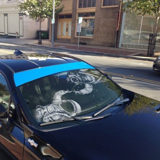 Gearhuman 3D Scuba Diving Astronaut Finger Touch Auto Sunshade ZK0706211 Auto Sunshade