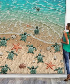 Gearhuman 3D Sea Turtle Custom Quilt GB05117 Quilt Quilt Twins 