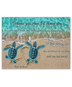 Gearhuman 3D Sea Turtle I Choose You Custom Name Canvas GB22012 Canvas 1 Piece Non Frame M