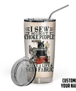 Gearhuman 3D Sewing Knowlegde Black Cat Custom Tumbler GB22018 Tumbler Short 20oz