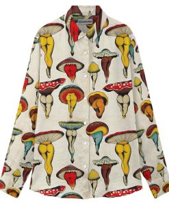 Gearhuman 3D Sexy Mushroom Linen Shirt For Woman GV300913 Linen Shirt Linen Shirt S 