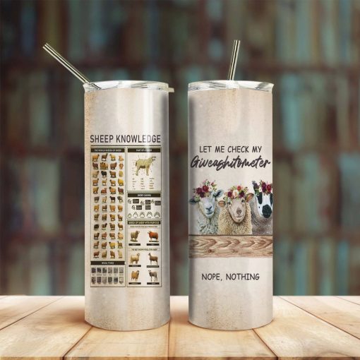 Gearhuman 3D Sheep Knowledge Giveashitometer Custom Tumbler GB01026 Tumbler