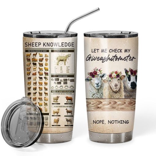 Gearhuman 3D Sheep Knowledge Giveashitometer Custom Tumbler GB01026 Tumbler
