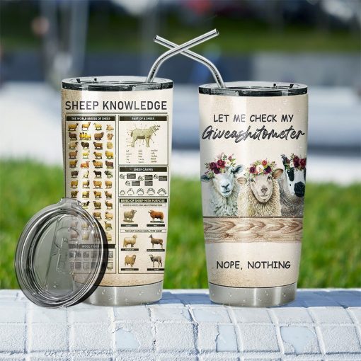 Gearhuman 3D Sheep Knowledge Giveashitometer Custom Tumbler GB01026 Tumbler