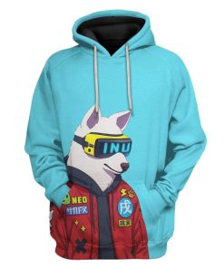 Gearhuman 3D Shiba Inu Cyberpunk Custom Hoodie Apparel GS05083 3D Custom Fleece Hoodies Hoodie S 