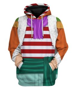 Gearhuman 3D Shichibukai Buggy One Piece Costume Custom Tshirt Hoodie Apparel GK15126 3D Apparel Hoodie S 