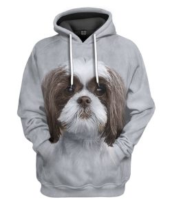 Gearhuman 3D Shih Tzu Dog Tshirt Hoodie Apparel GV05038 3D Apparel Hoodie S