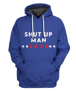 Gearhuman 3D Shut Up Man Custom Hoodie Apparel GW02101 3D Apparel Hoodie S 