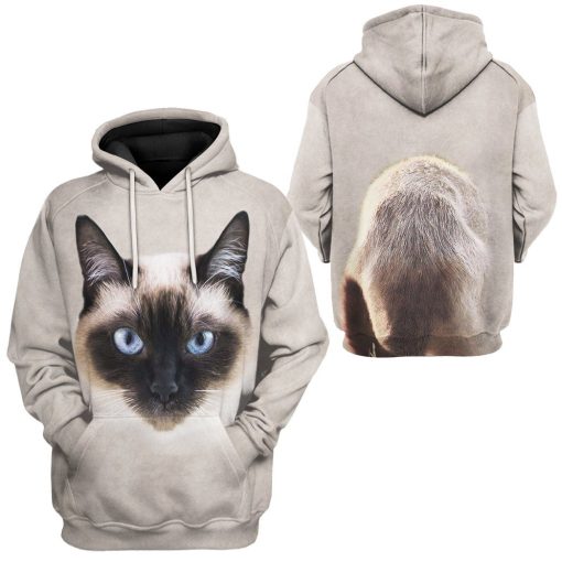 Gearhuman 3D Siamese Cat Tshirt Hoodie Apparel ZL21121 3D Apparel