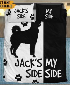 Gearhuman 3D Siberian Huskys Side My Side Custom Name Bedding Set GW11038 Bedding Set