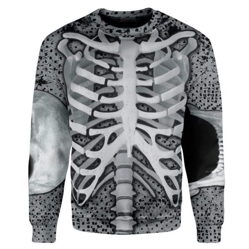 GearHuman 3D Skeleton Hoodie TShirt Apparel SK-QM29111919 3D Custom Fleece Hoodies Long Sleeve S