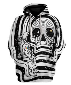 Gearhuman 3D Skull Astronaut Custom T-Shirts Hoodies Apparel GL-DT1002206 3D Custom Fleece Hoodies