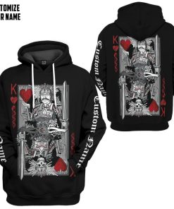 Gearhuman 3D Skull Her King Custom Tshirt Hoodie Apparel GK18015 3D Apparel 