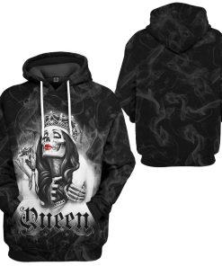 Gearhuman 3D Skull His Queen Custom Tshirt Hoodie Apparel GK180118 3D Apparel 