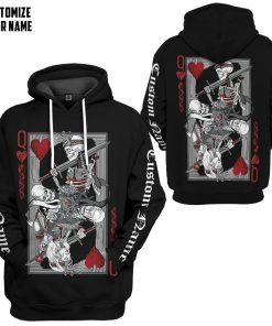 Gearhuman 3D Skull His Queen Custom Tshirt Hoodie Apparel GK18014 3D Apparel 