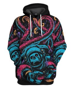 Gearhuman 3D Skull In The Dark Space Custom Hoodies GRC17114 3D Apparel Hoodie S