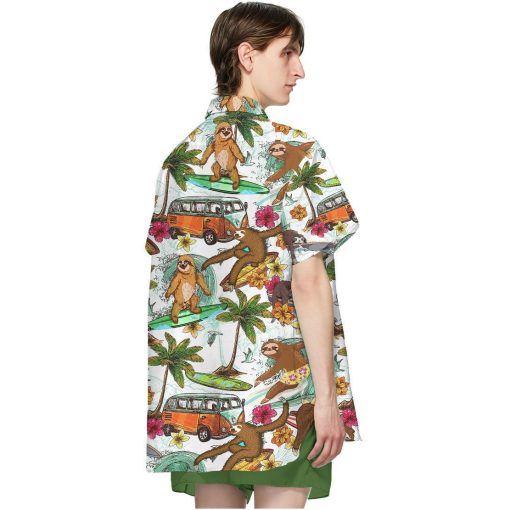 Gearhuman 3D Sloth Surfing Hawaii Shirt ZZ0707214 Short Sleeve Shirt