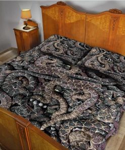 Gearhuman 3D Snake Custom Quilt Set GW01095 Quilt Set Quilt Set Twin 