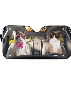 Gearhuman 3D Snowshoe Cat Auto Car Sunshade GV03031 Auto Sunshade 57''x27.5''