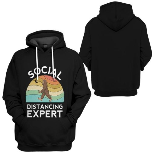 Gearhuman 3D Social Distancing Expert Custom Hoodie Apparel GC28093 3D Apparel