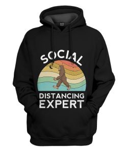 Gearhuman 3D Social Distancing Expert Custom Hoodie Apparel GC28093 3D Apparel Hoodie S 
