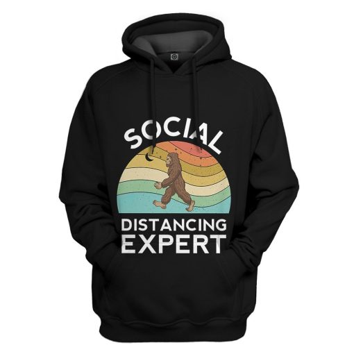 Gearhuman 3D Social Distancing Expert Custom Hoodie Apparel GC28093 3D Apparel Hoodie S
