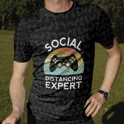 Gearhuman 3D Social Distancing Expert Custom Tshirt Apparel GC28092 3D T-shirt